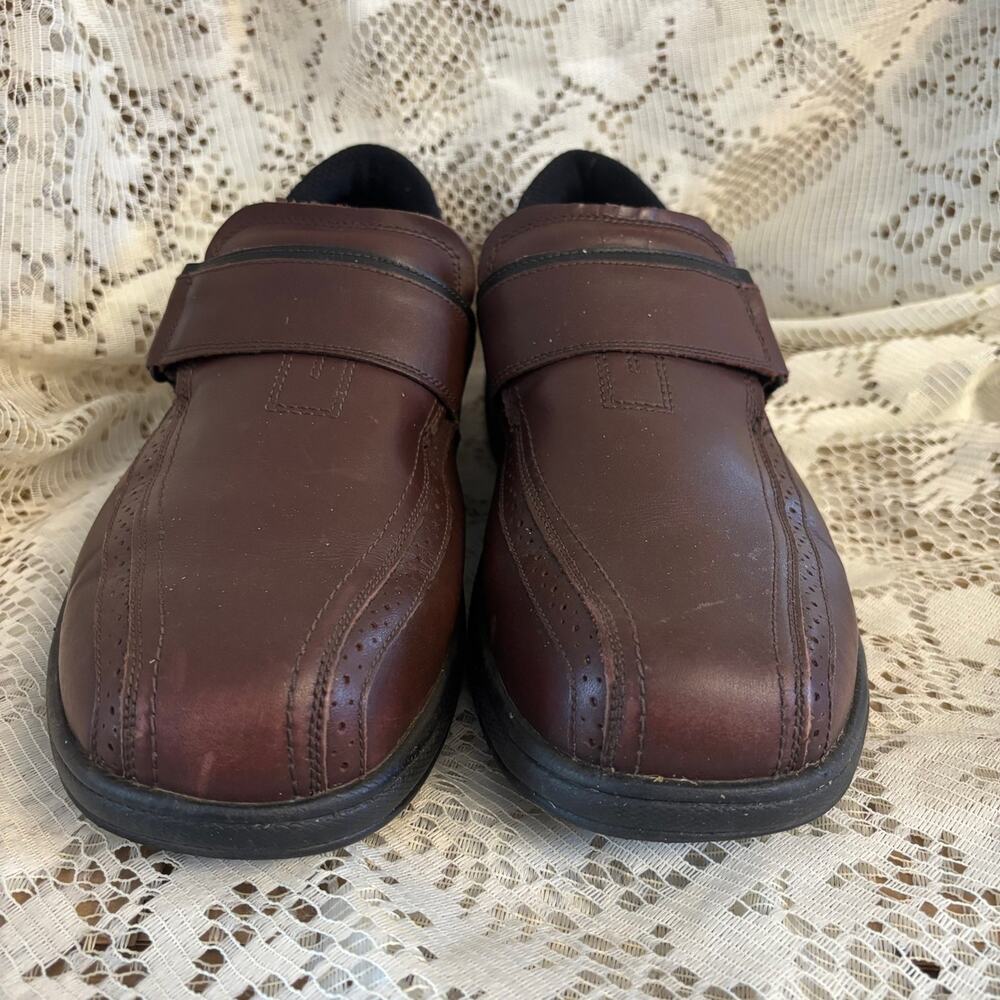 Orthofeet Lincoln Center  Men's US 12 Brown Leather Walking Shoes Shoes